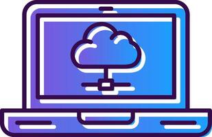 Computing Gradient Filled Icon vector