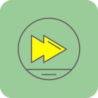 Skip Filled Yellow Icon vector
