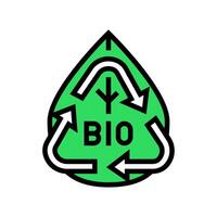 biodegradable waste sorting color icon illustration vector