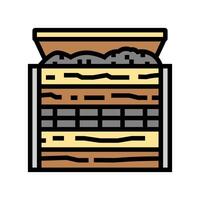 composting waste sorting color icon illustration vector
