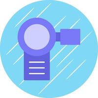 Camera Flat Blue Circle Icon vector