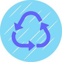 Recycle Flat Blue Circle Icon vector