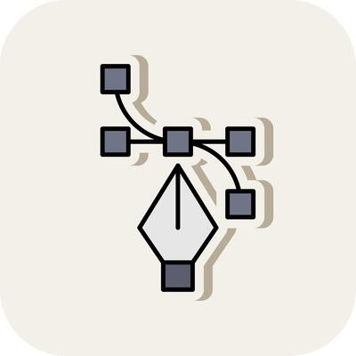 Line Filled White Shadow Icon