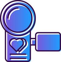 Camera Gradient Filled Icon vector