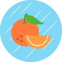 Oranges Flat Blue Circle Icon vector