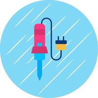 Welding Equipment Flat Blue Circle Icon vector