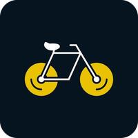 icono de dos colores de glifo de bicicleta vector