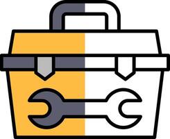 Toolbox Filled Half Cut Icon vector
