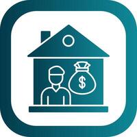 Buyer Glyph Gradient Round Corner Icon vector