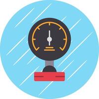 Pressure Meter Flat Blue Circle Icon vector