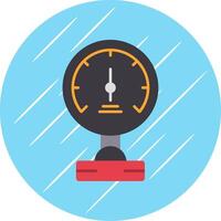 Pressure Meter Flat Blue Circle Icon vector