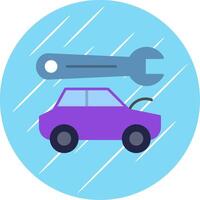 Body Repair Flat Blue Circle Icon vector