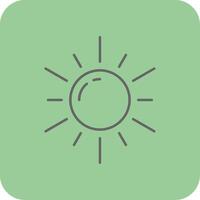 Sun Filled Yellow Icon vector