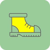 Boot Filled Yellow Icon vector