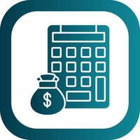 Calculating Glyph Gradient Round Corner Icon vector