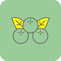 Berries Filled Yellow Icon vector