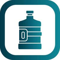 Water Flask Glyph Gradient Round Corner Icon vector