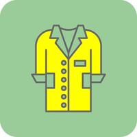 Coat Filled Yellow Icon vector