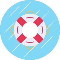 LifeBuoy Flat Blue Circle Icon vector