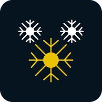 Snowflake Glyph Two Color Icon vector
