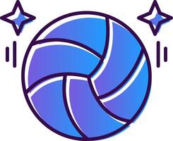 Volleyball Gradient Filled Icon vector