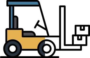 ForkLifter Filled Half Cut Icon vector