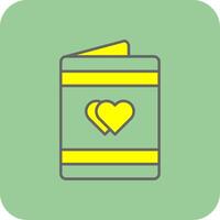 Wedding Card Filled Yellow Icon vector