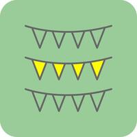 Bunting Filled Yellow Icon vector