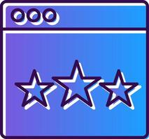 Web Rating Gradient Filled Icon vector
