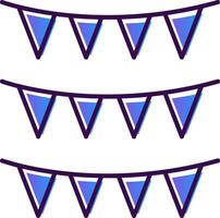Bunting Gradient Filled Icon vector