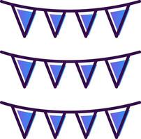 Bunting Gradient Filled Icon vector