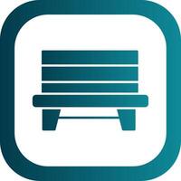 Bench Glyph Gradient Round Corner Icon vector