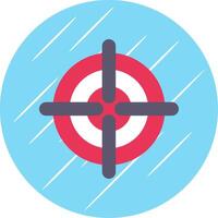 Target Flat Blue Circle Icon vector