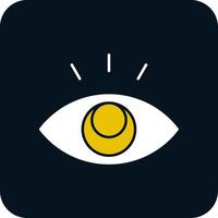 Eye Glyph Two Color Icon vector