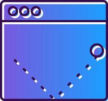 Bounce Rate Gradient Filled Icon vector