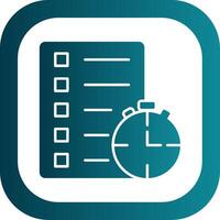 Track Of Time Glyph Gradient Round Corner Icon vector