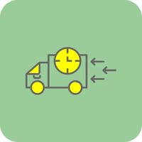 Fast Delivery Filled Yellow Icon vector