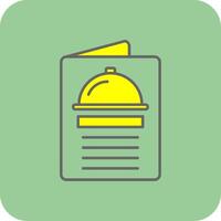 Menu Filled Yellow Icon vector