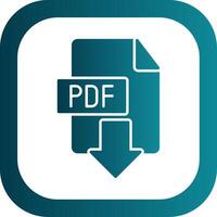 Download PDF Glyph Gradient Round Corner Icon vector