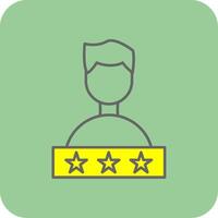 Satisfaction Filled Yellow Icon vector