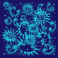 abstract illustration in the form of patterns on a blue background vector