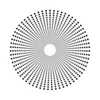 abstract pattern in the form of black dots arranged in a circle on a white background vector