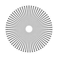 abstract pattern in the form of black dots arranged in a circle on a white background vector