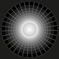 Abstract geometric background in the form of gray squares arranged in a circle vector
