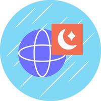 Islam Flat Blue Circle Icon vector