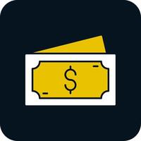 Dollar Glyph Two Color Icon vector