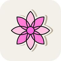 Dandelion Line Filled White Shadow Icon vector
