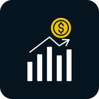 Stock Market Glyph Two Color Icon vector