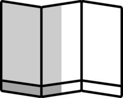 Folding Screen Filled Half Cut Icon vector