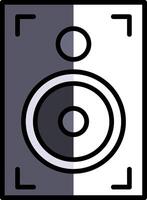 Speaker Filled Half Cut Icon vector